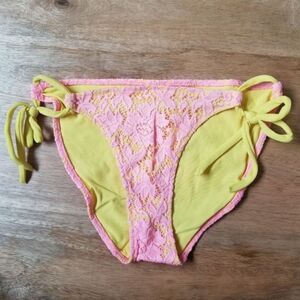 Victorias Secret Swim Bikini Bottom Lace Overlay S